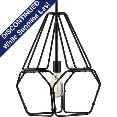 Progress Lighting Ballinger Collection Black One-Light Pendant P500220-031